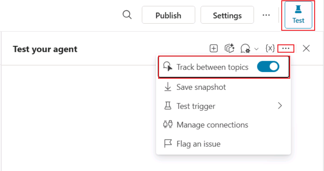 Track between topics 토글
